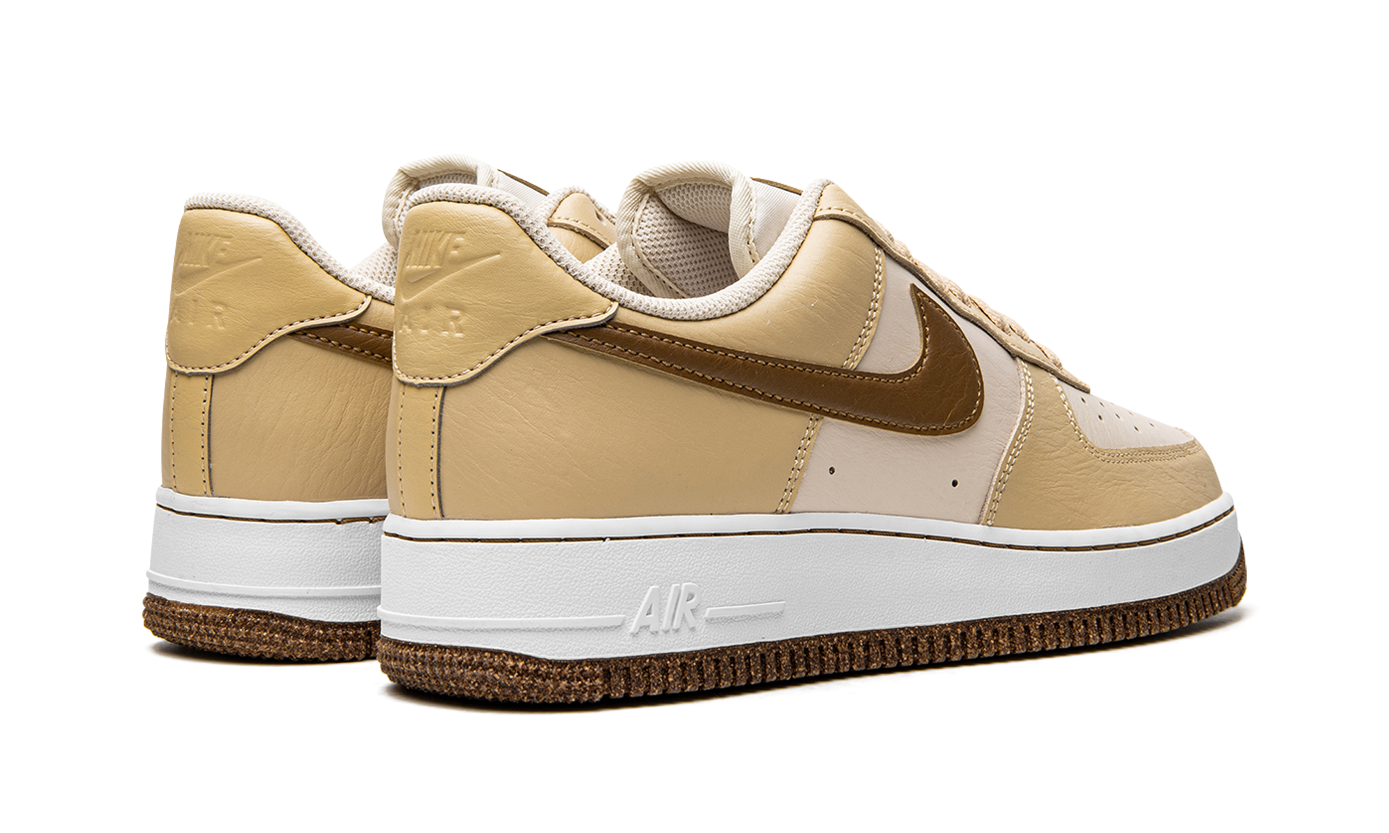 nike air force 1 low 07 lv8 pearl white sesame+DQ7660-200+diagnol right behind view
