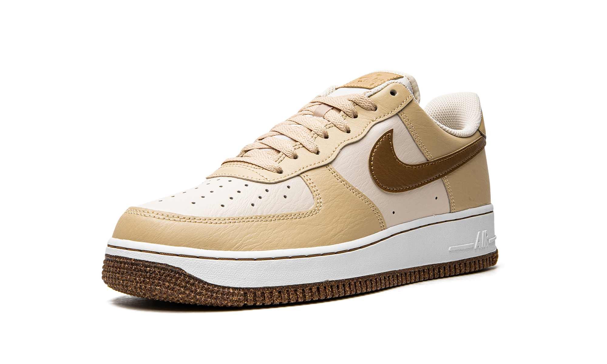 nike air force 1 low 07 lv8 pearl white sesame+DQ7660-200+left diagnol single view