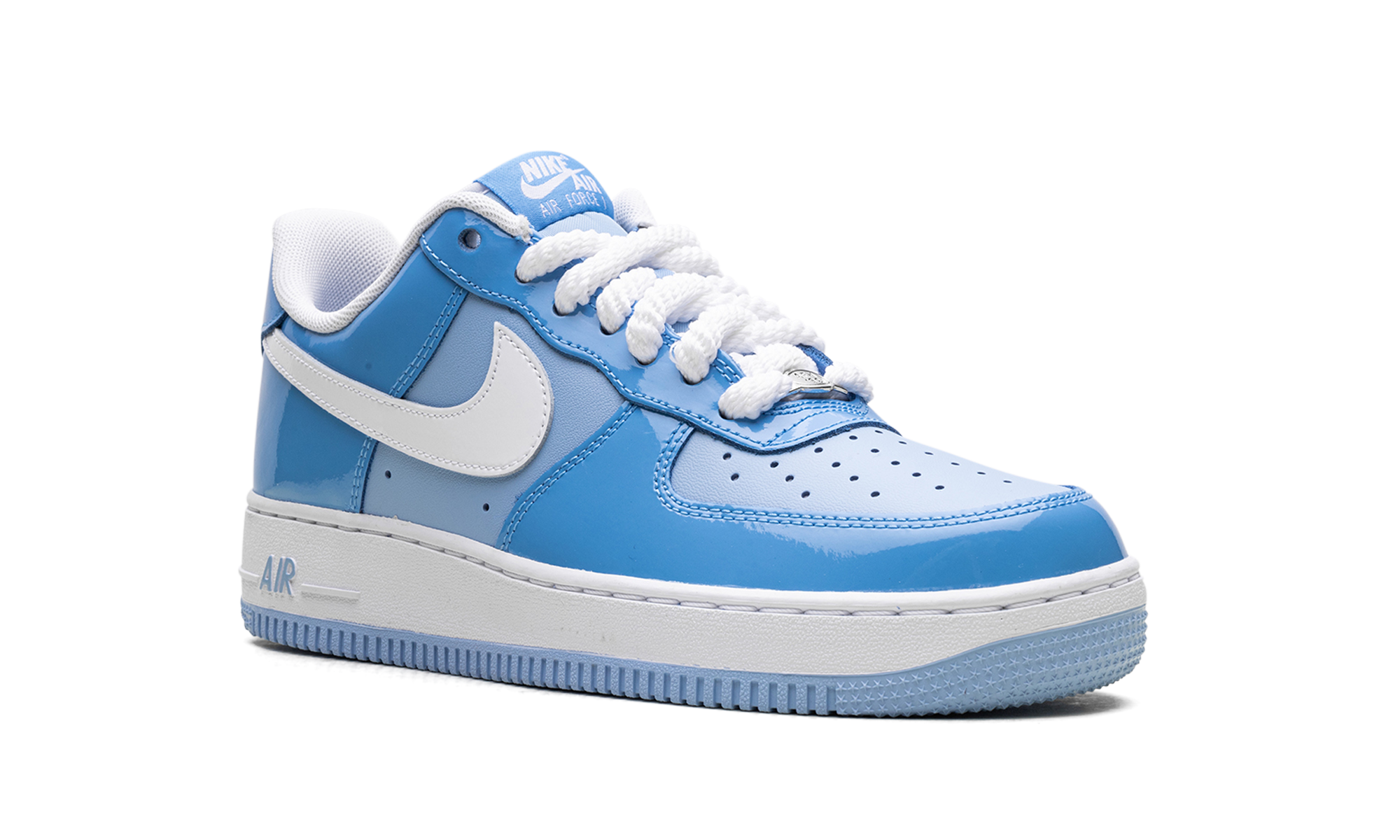 nike air force 1 low 07 lv8 phychic blue white patent+HV9405-400+diagnol right view