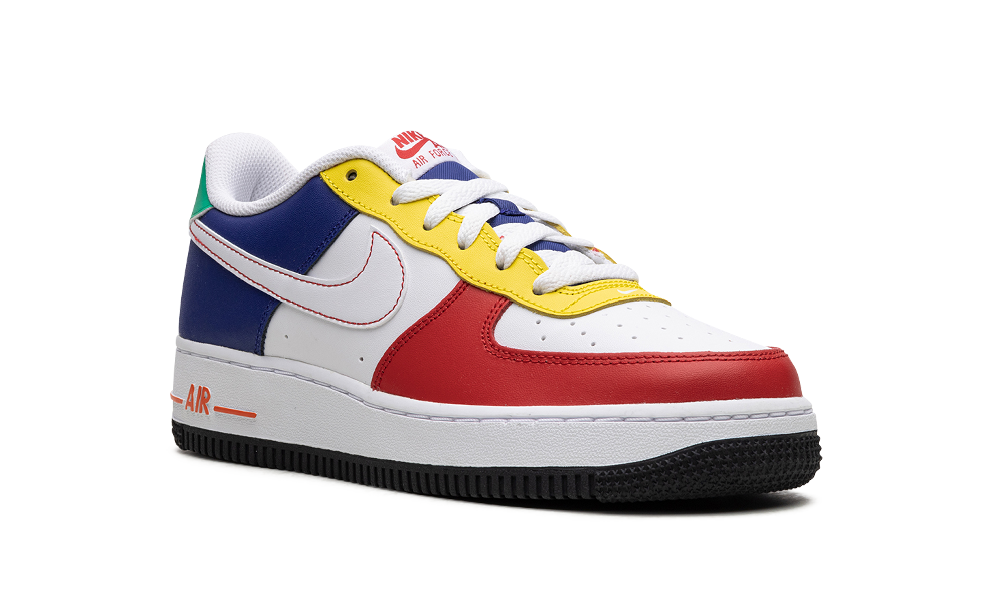 nike air force 1 low 07 lv8 rubik s cube gs+FN6980-657+diagnol right view