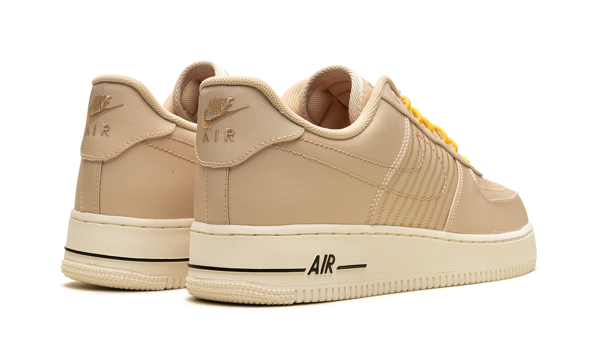 nike air force 1 low 07 lv8 sanddrift sail+DV0794-100+diagnol right behind view