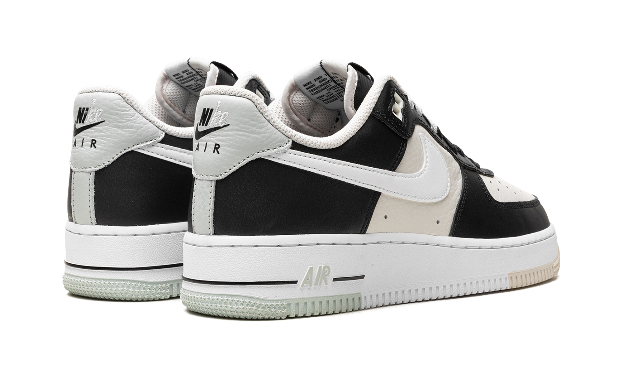 nike air force 1 low 07 lv8 split black phantom+FD2592-002+diagnol right behind view