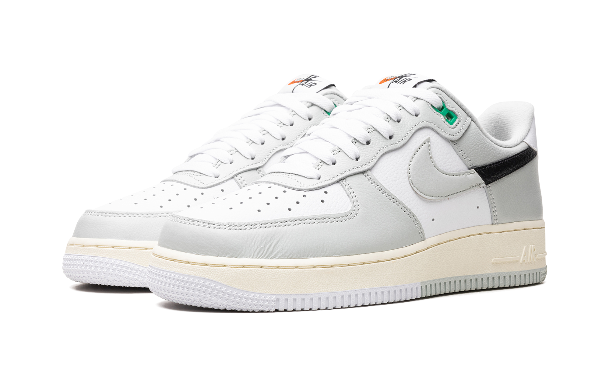 nike air force 1 low 07 lv8 split light silver+DZ2522-001+diagnol left view