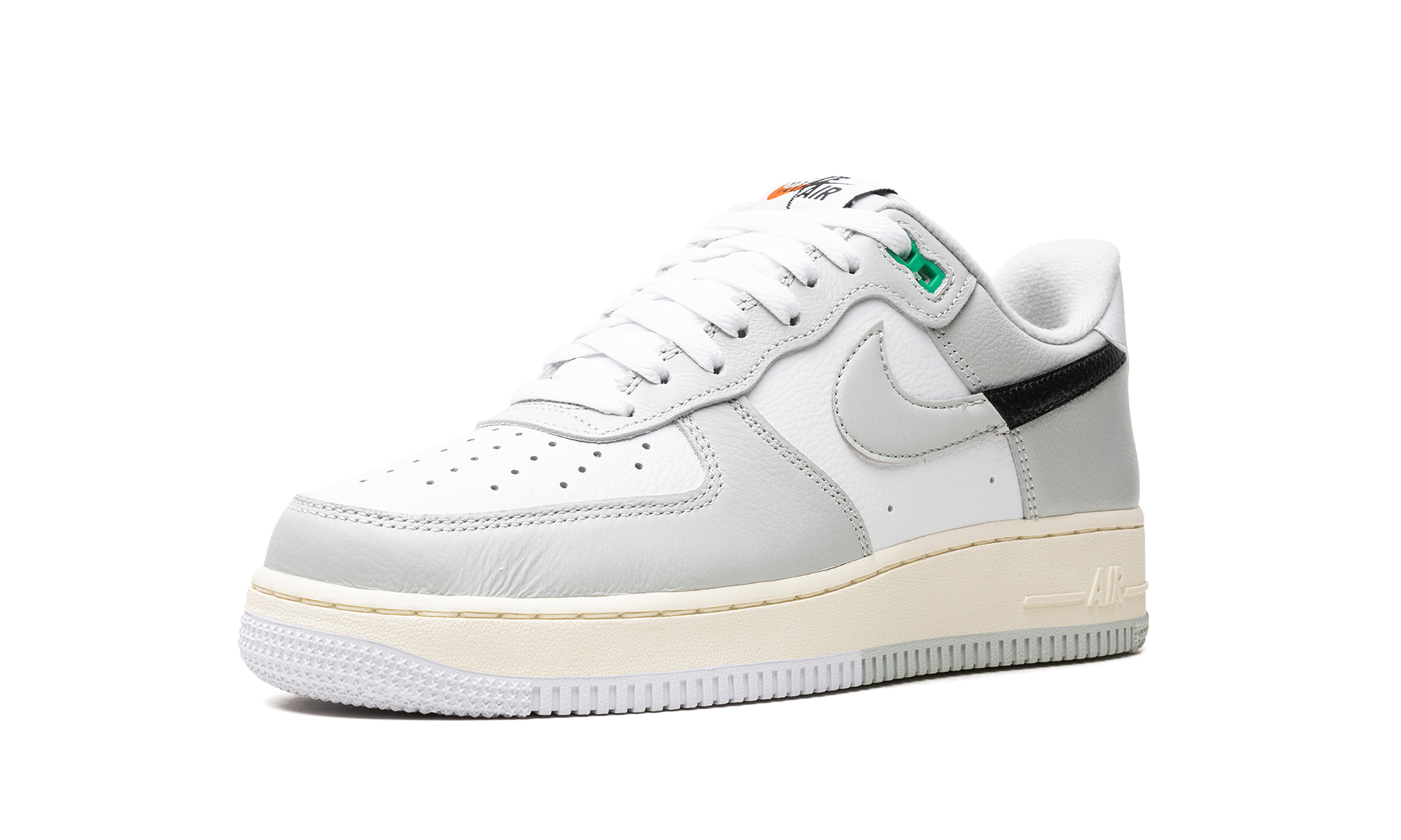 nike air force 1 low 07 lv8 split light silver+DZ2522-001+left diagnol single view