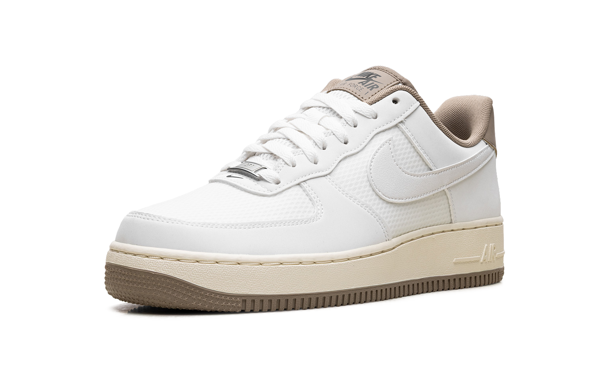 nike air force 1 low 07 lv8 summit white khaki+FZ5225-100+left diagnol single view