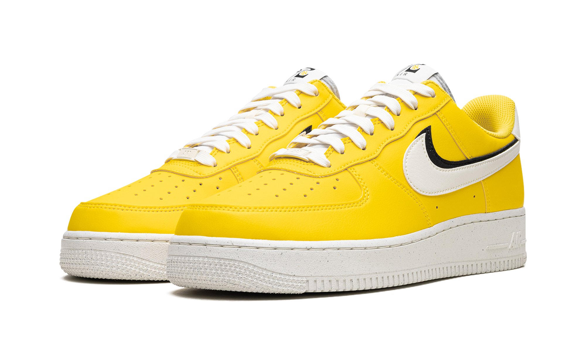 nike air force 1 low 07 lv8 tour yellow sail black+DO9786-700+diagnol left view