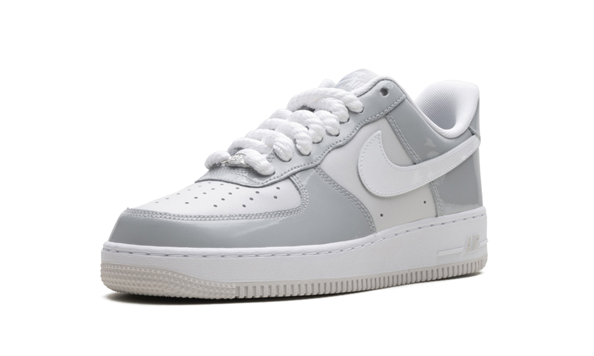 nike air force 1 low 07 lv8 wolf grey vast grey white+HV9405-001+left diagnol single view