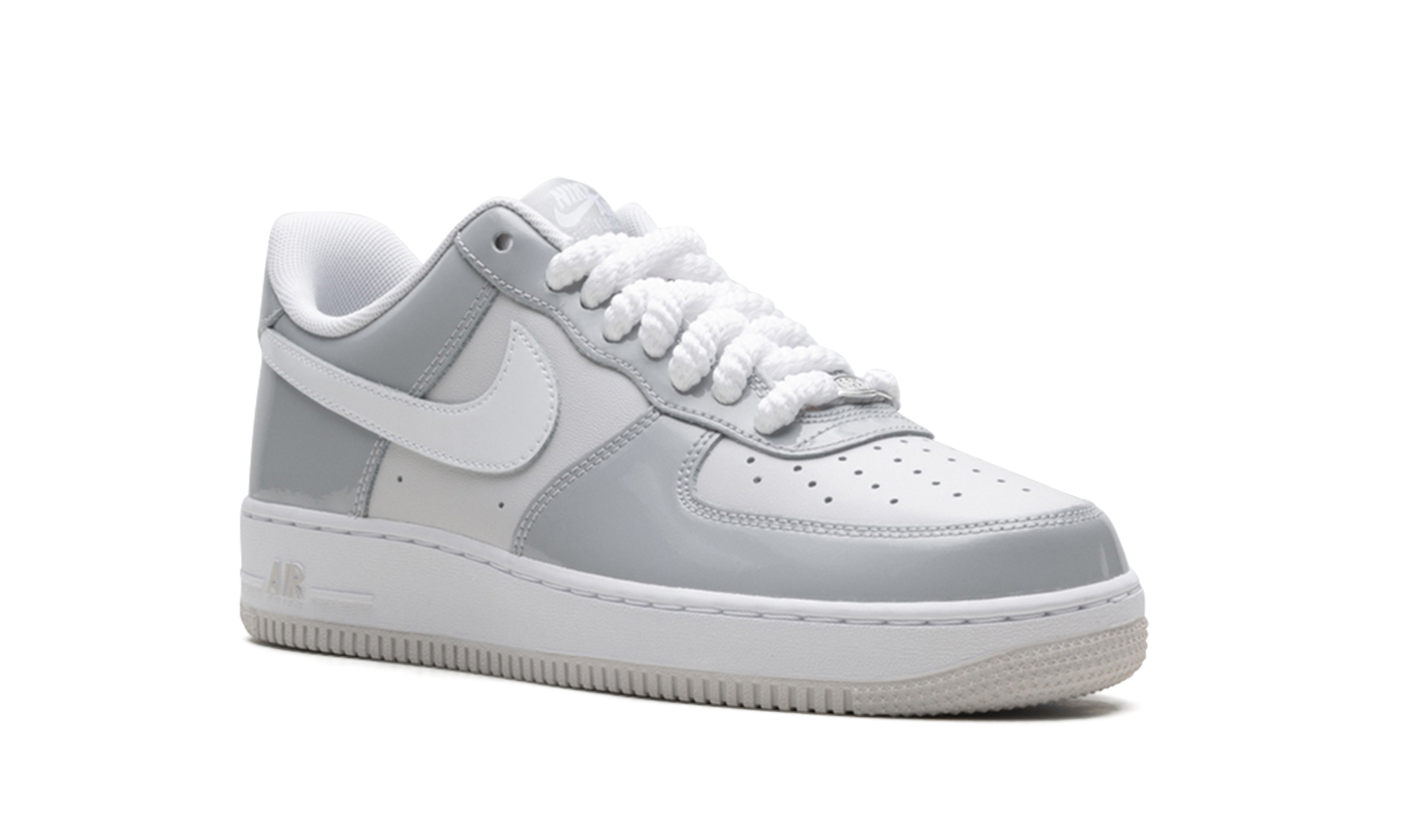 nike air force 1 low 07 lv8 wolf grey vast grey white+HV9405-001+diagnol right view