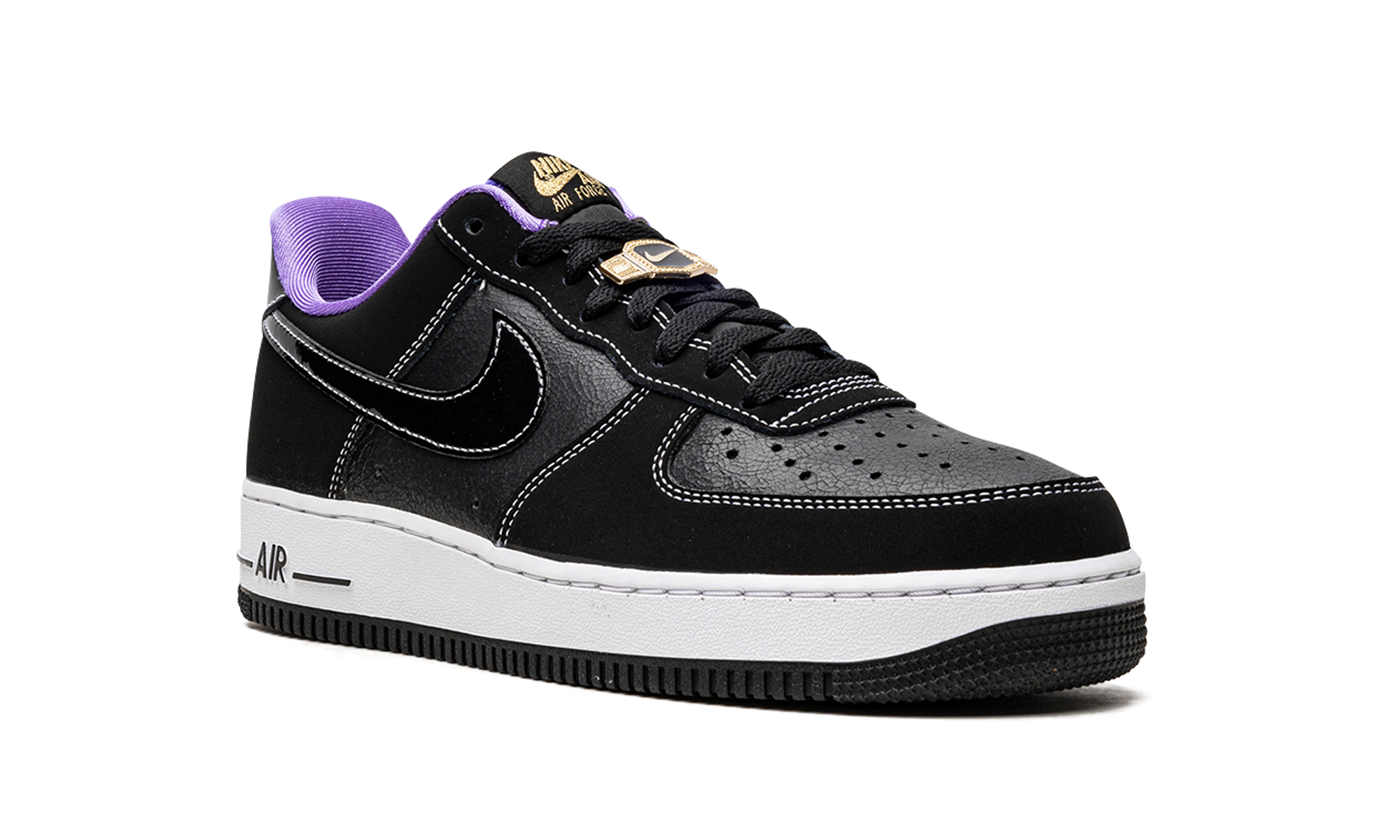 nike air force 1 low 07 lv8 world champ black purple+DR9866-001+diagnol right view