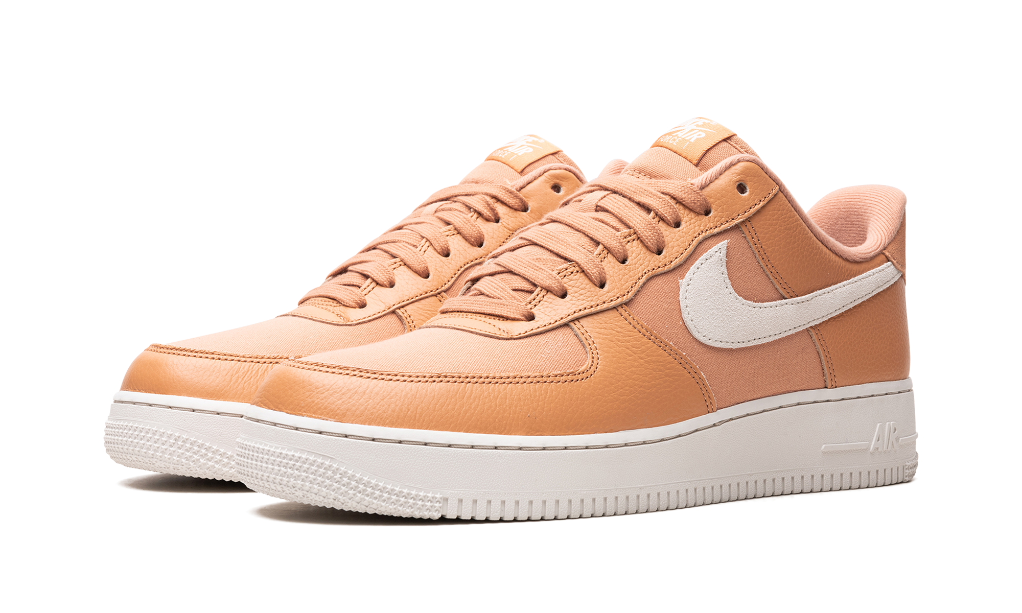 nike air force 1 low 07 lx amber brown phantom+DV7186-200+diagnol left view