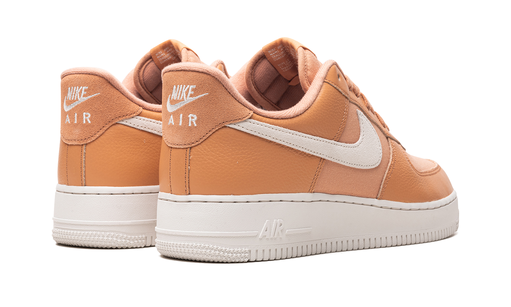 nike air force 1 low 07 lx amber brown phantom+DV7186-200+diagnol right behind view