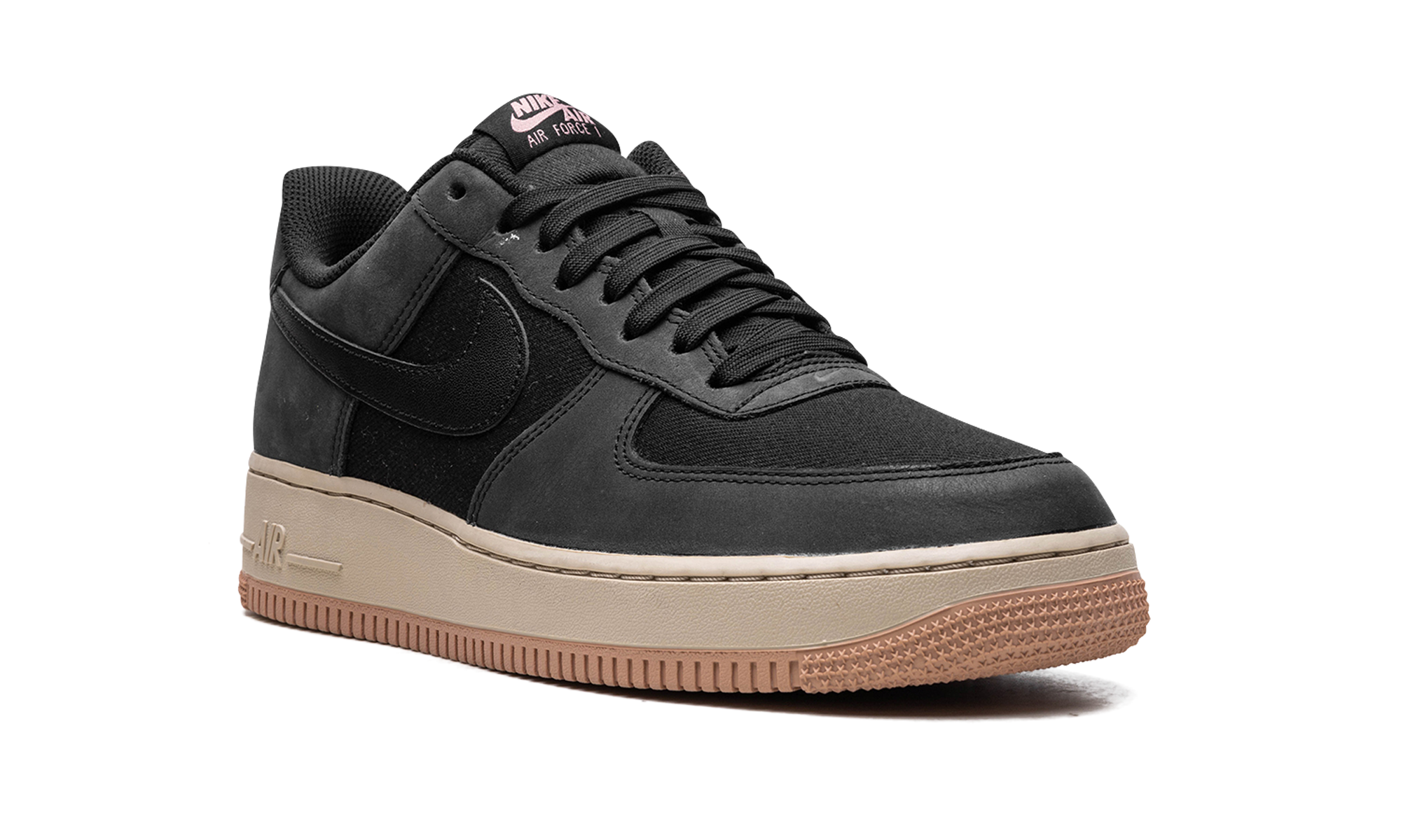 nike air force 1 low 07 lx black red stardust+FB8876-001+diagnol right view