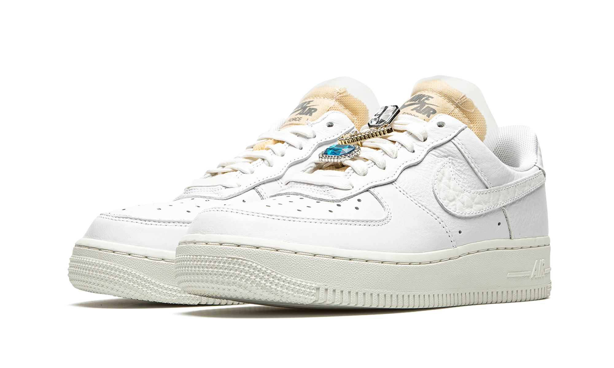 nike air force 1 low 07 lx bling women s+CZ8101-100+diagnol left view