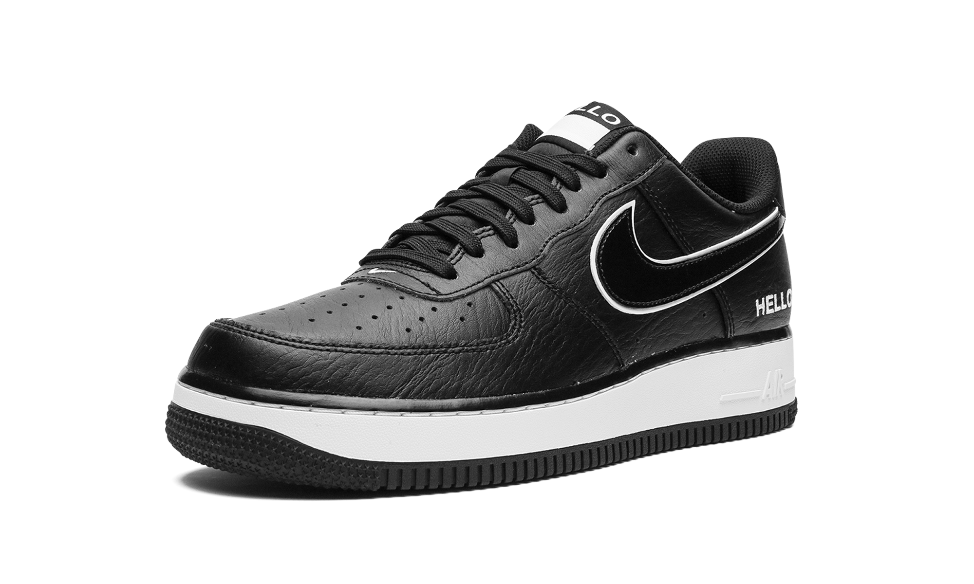 nike air force 1 low 07 lx hello black+CZ0327-001+left diagnol single view