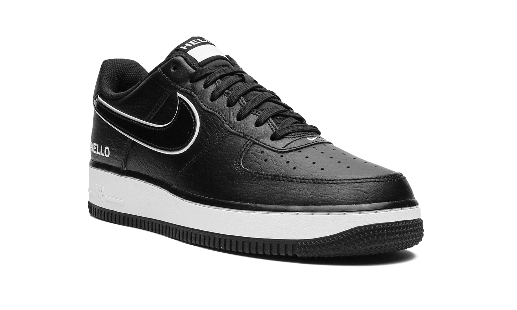 nike air force 1 low 07 lx hello black+CZ0327-001+diagnol right view
