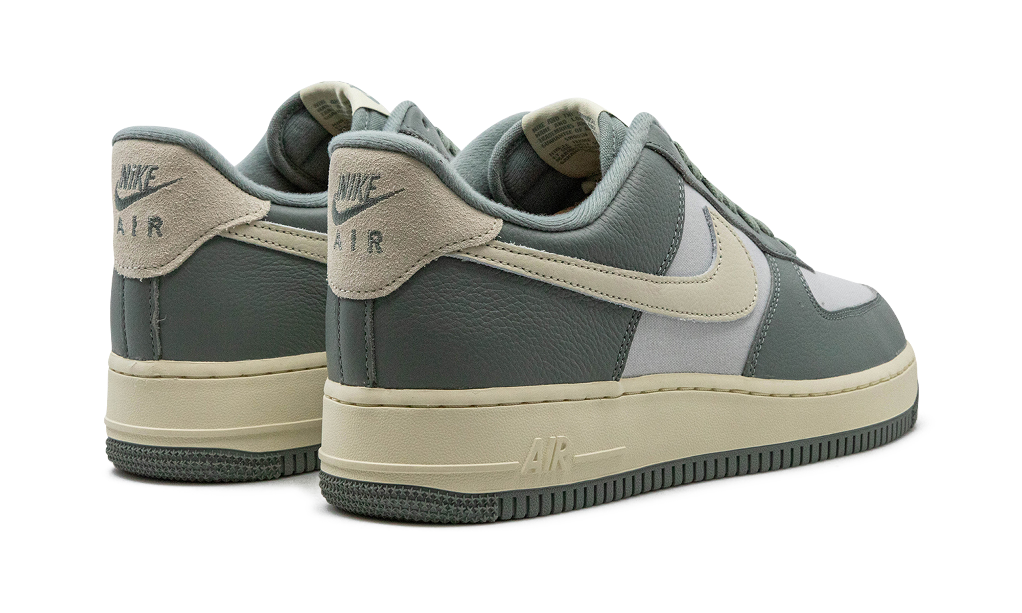 nike air force 1 low 07 lx mica green coconut milk+DV7186-300+diagnol right behind view