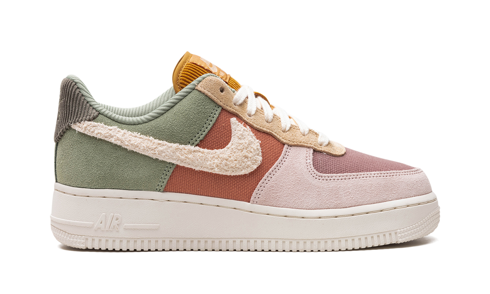 nike air force 1 low 07 lx oil green terra blush women s+FZ3782-386+right view