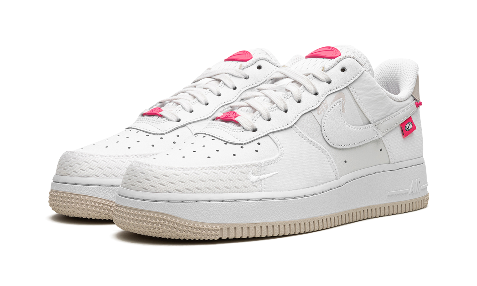 nike air force 1 low 07 lx pink bling women s+DX6061-111+diagnol left view