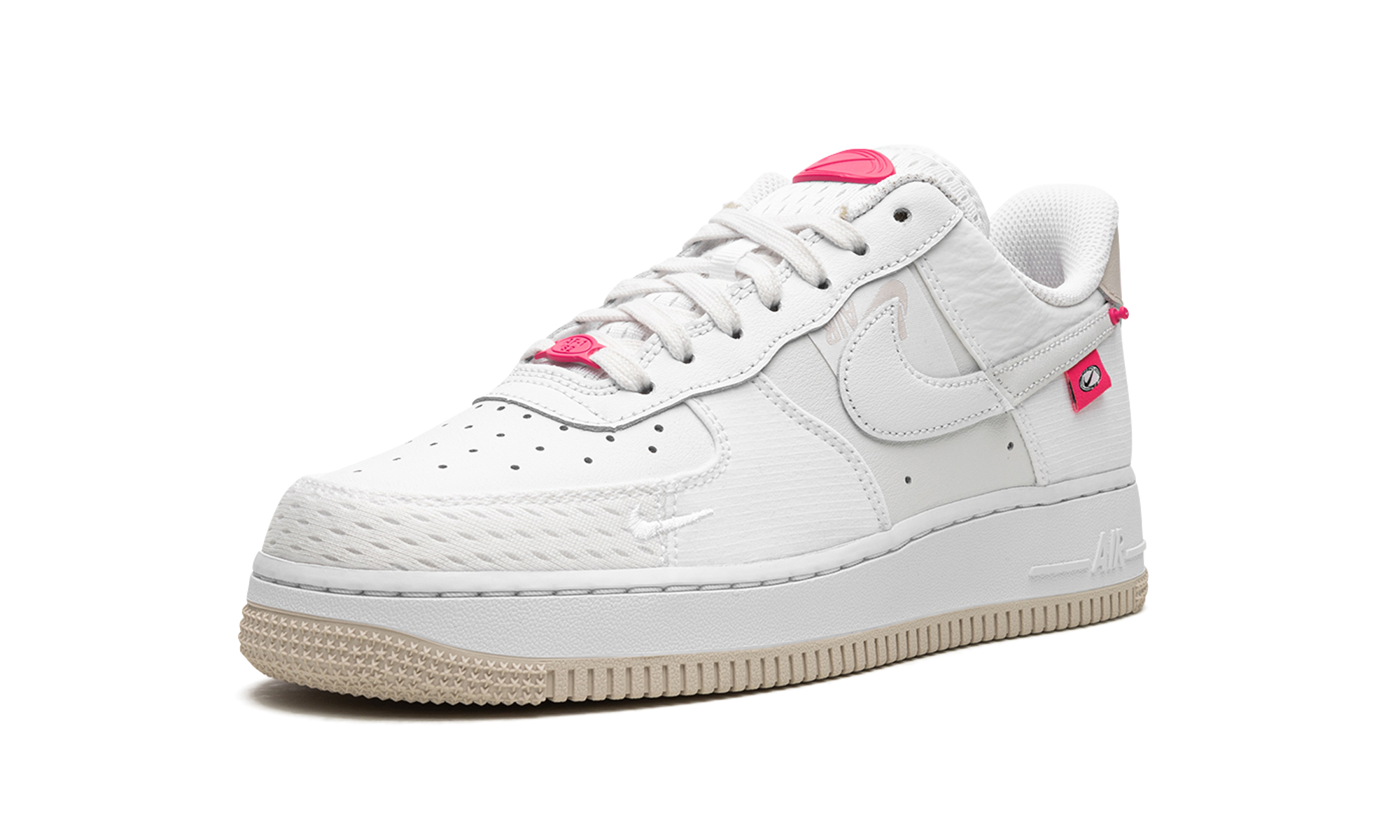 nike air force 1 low 07 lx pink bling women s+DX6061-111+left diagnol single view