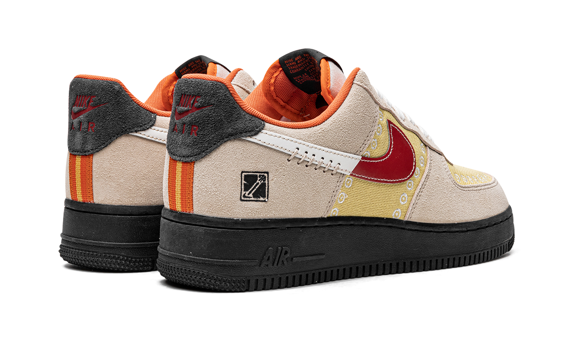 nike air force 1 low 07 lx somos familia+DZ5355-126+diagnol right behind view