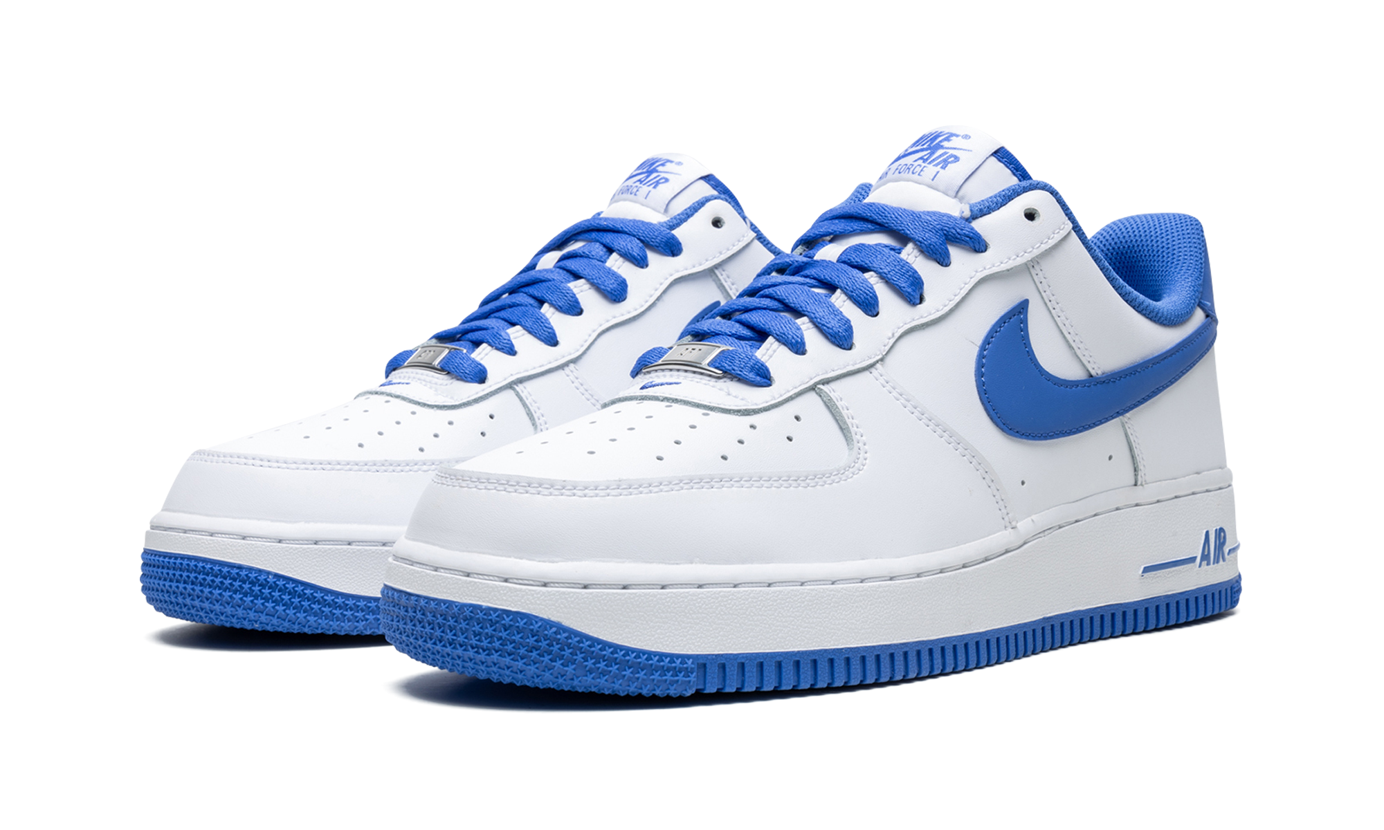 nike air force 1 low 07 medium blue+DH7561-104+diagnol left view