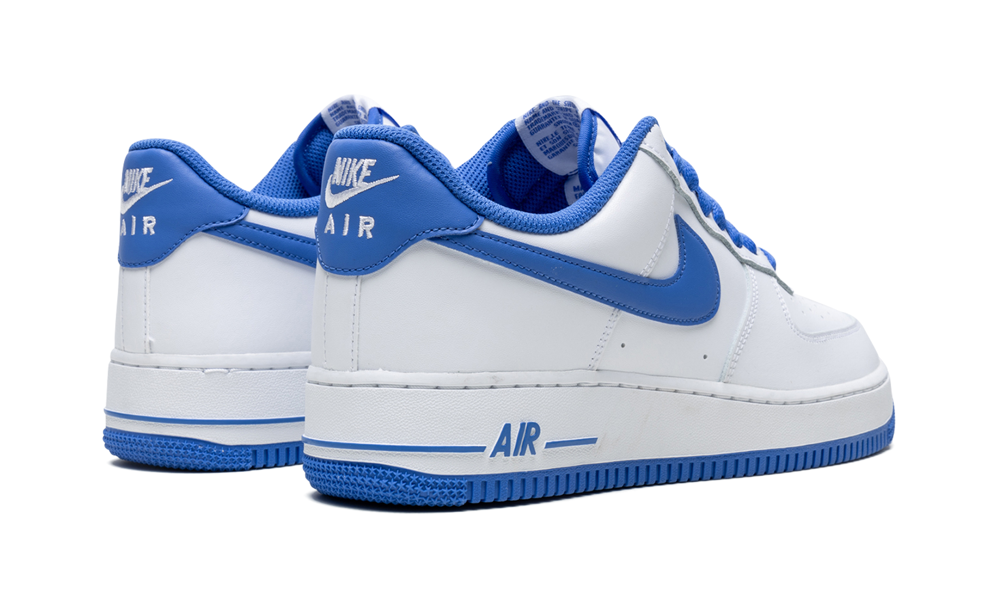 nike air force 1 low 07 medium blue+DH7561-104+diagnol right behind view