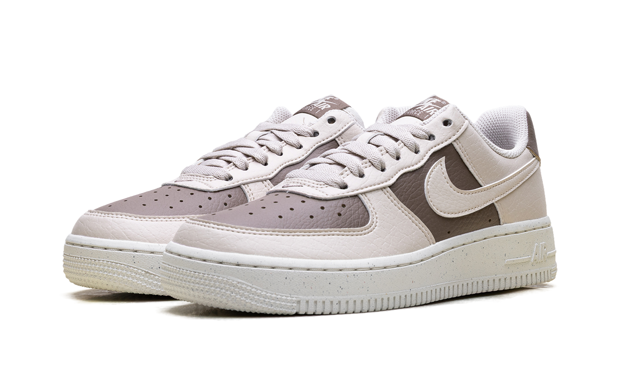 nike air force 1 low 07 mink brown sail white light orewood brown women s+IH0585-200+diagnol left view