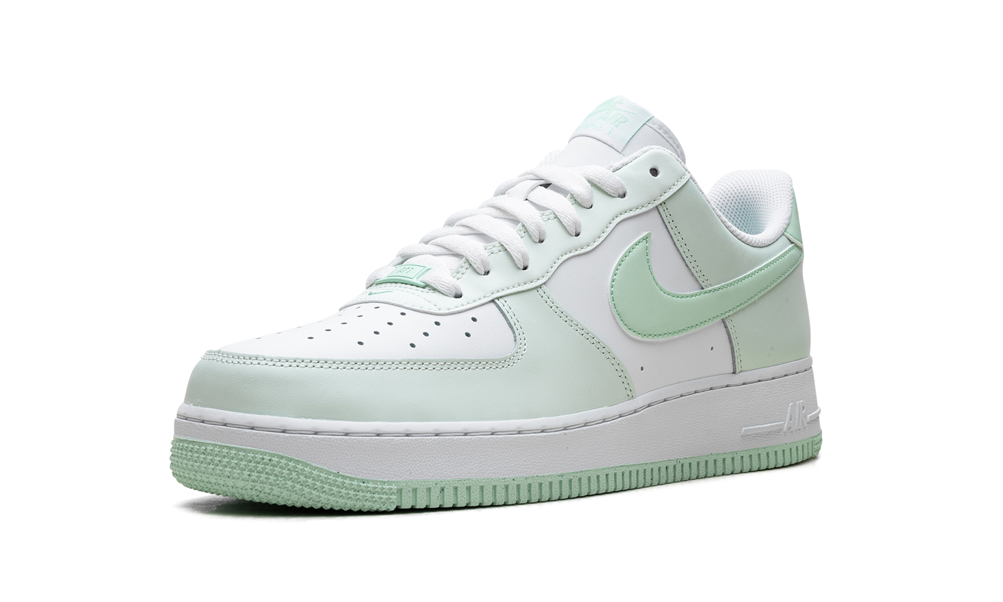 nike air force 1 low 07 mint foam+FZ4123-394+left diagnol single view