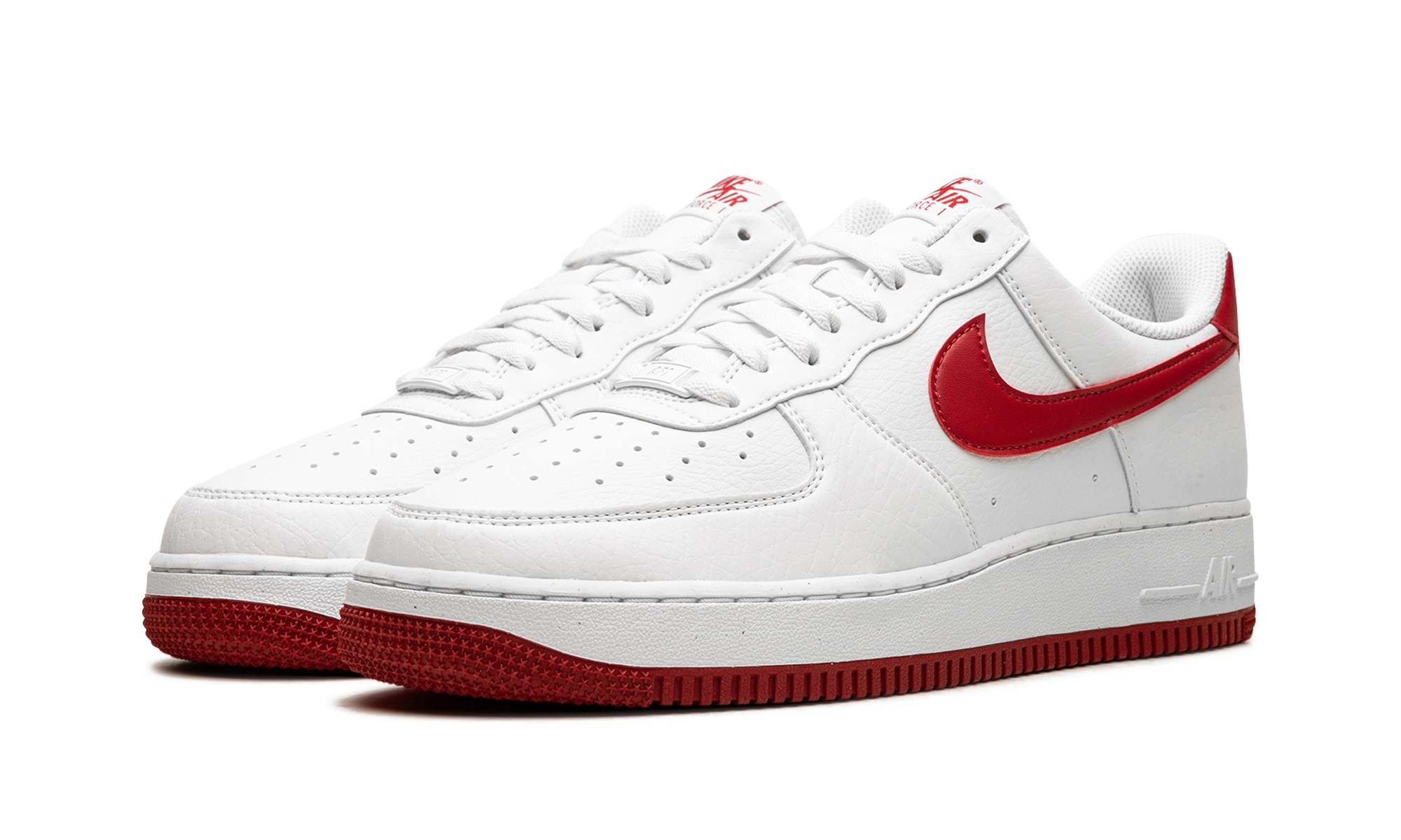 nike air force 1 low 07 next nature white volt gym red women s+DV3808-105+diagnol left view