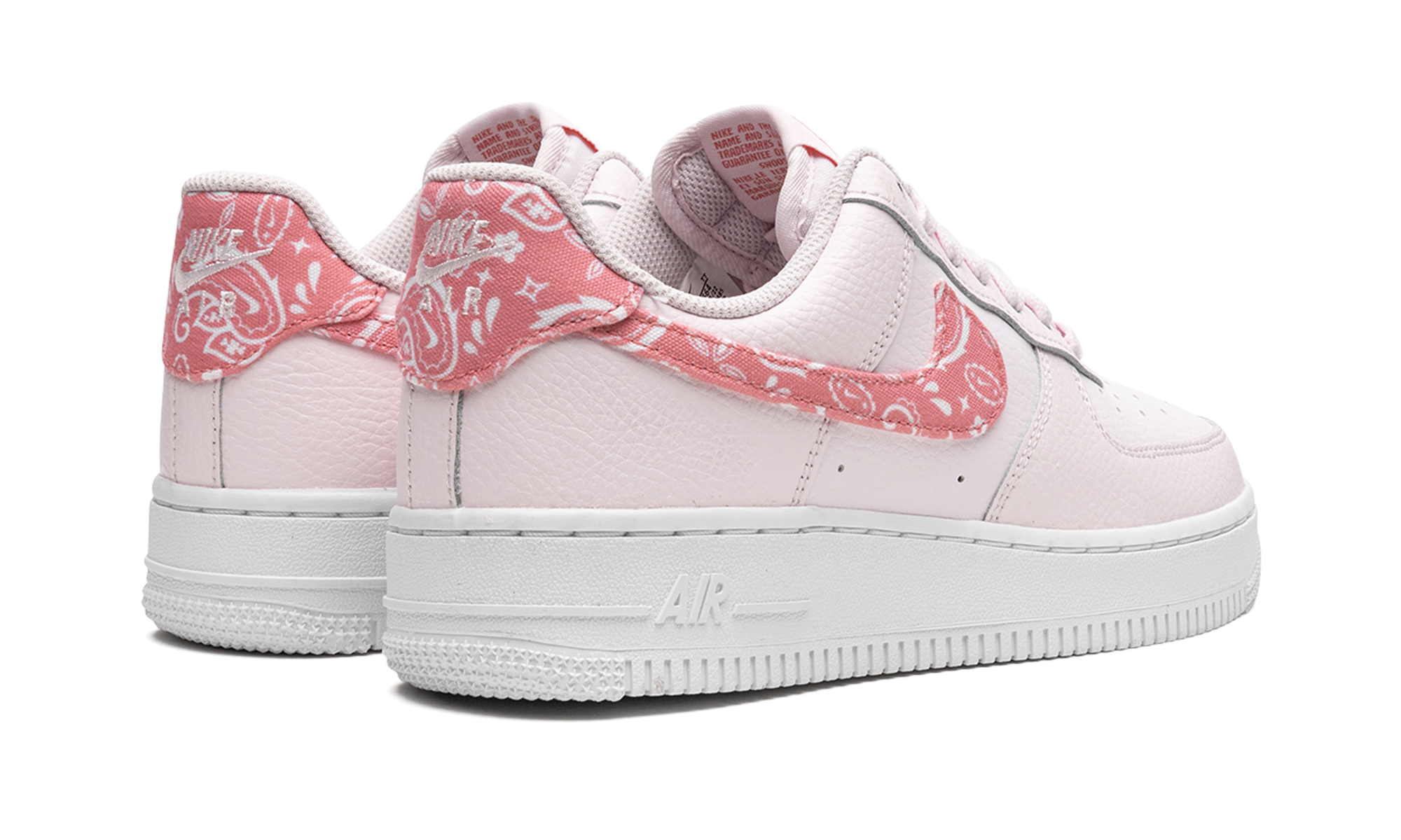 nike air force 1 low 07 paisley pack pink women s+FD1448-664+diagnol right behind view