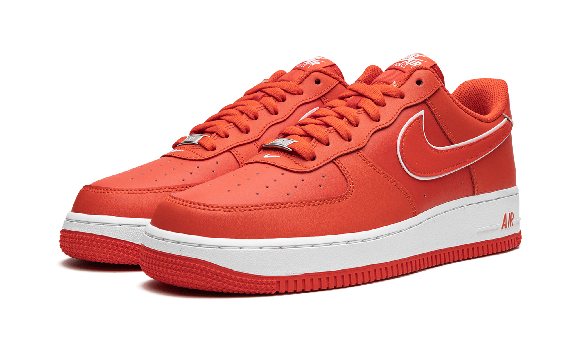 nike air force 1 low 07 picante red white+DV0788-600+diagnol left view