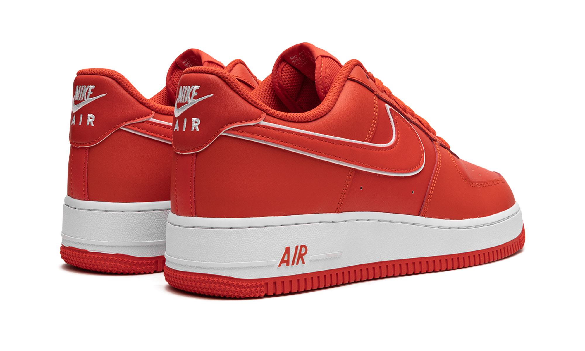 nike air force 1 low 07 picante red white+DV0788-600+diagnol right behind view