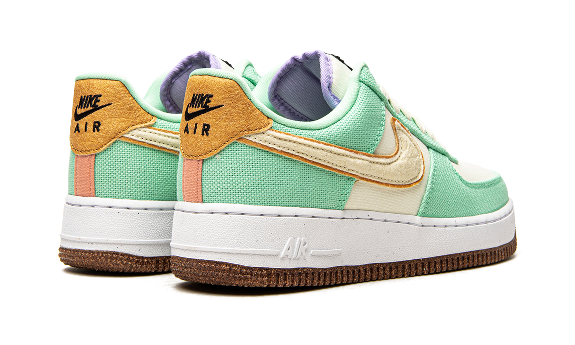 nike air force 1 low 07 pinapple women s+CZ0268-300+diagnol right behind view