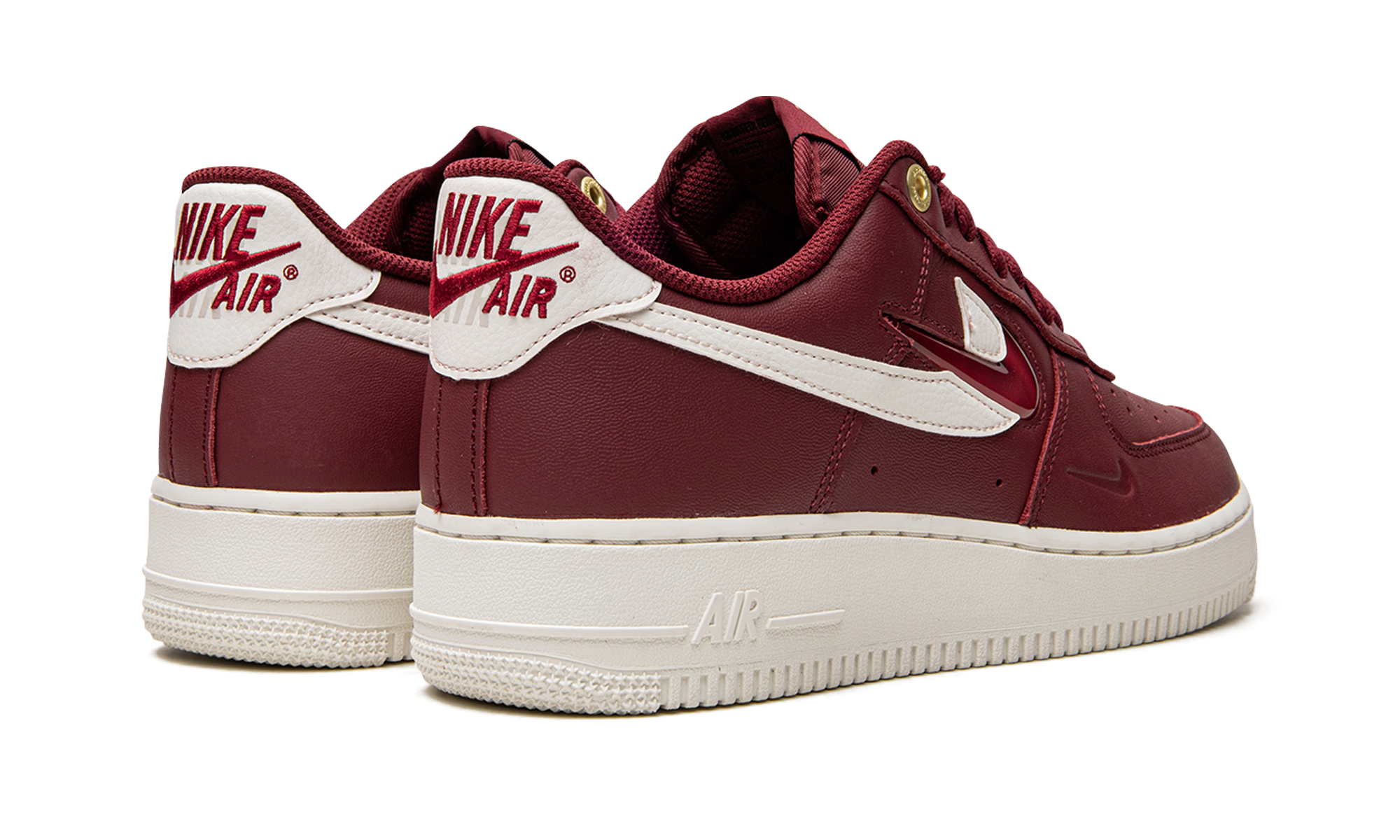 nike air force 1 low 07 prm greatest hits pack team red+DQ7664-600+diagnol right behind view