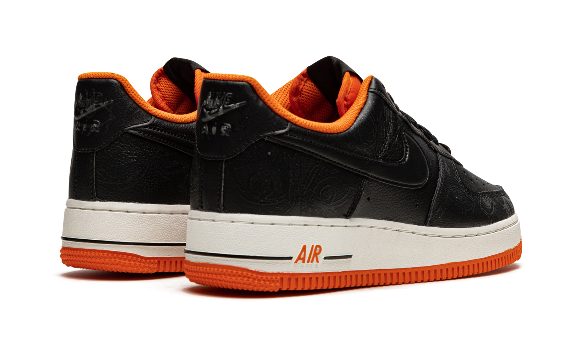 nike air force 1 low 07 prm halloween 2021+DC8891-001+diagnol right behind view