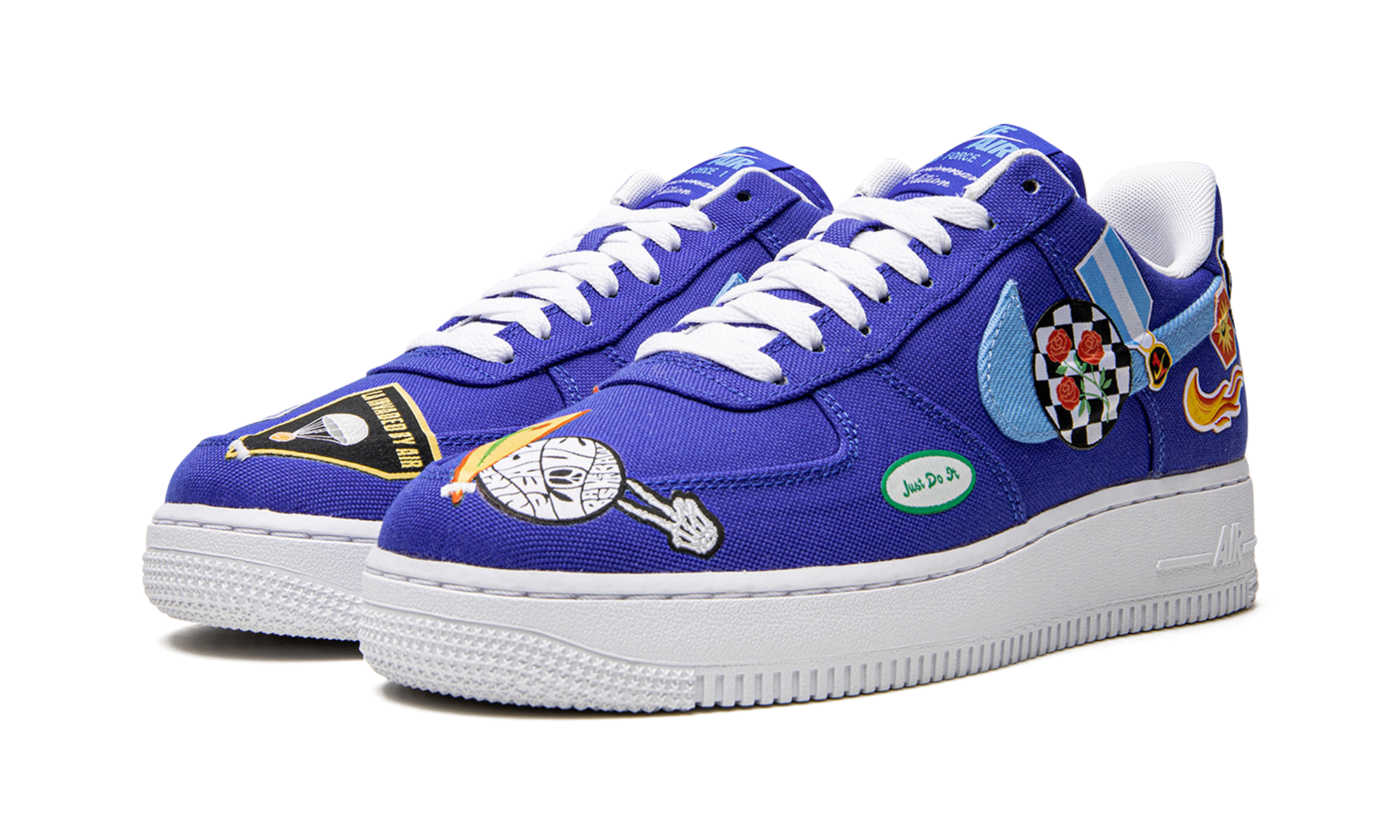 nike air force 1 low 07 prm los angeles patched up women s+DX2306-400+diagnol left view