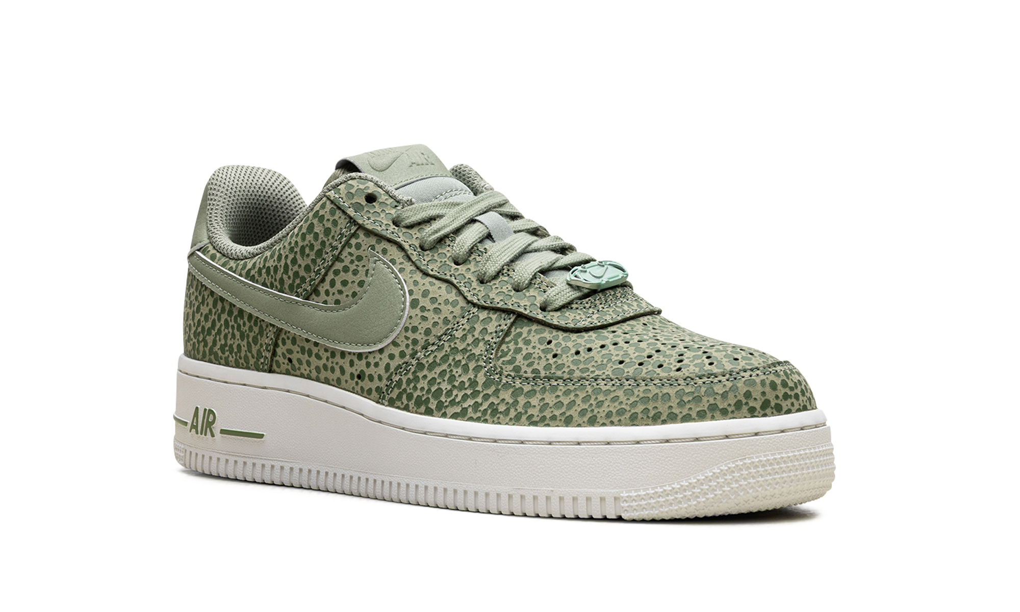 nike air force 1 low 07 prm safari oil green women s+FV6519-200+diagnol right view