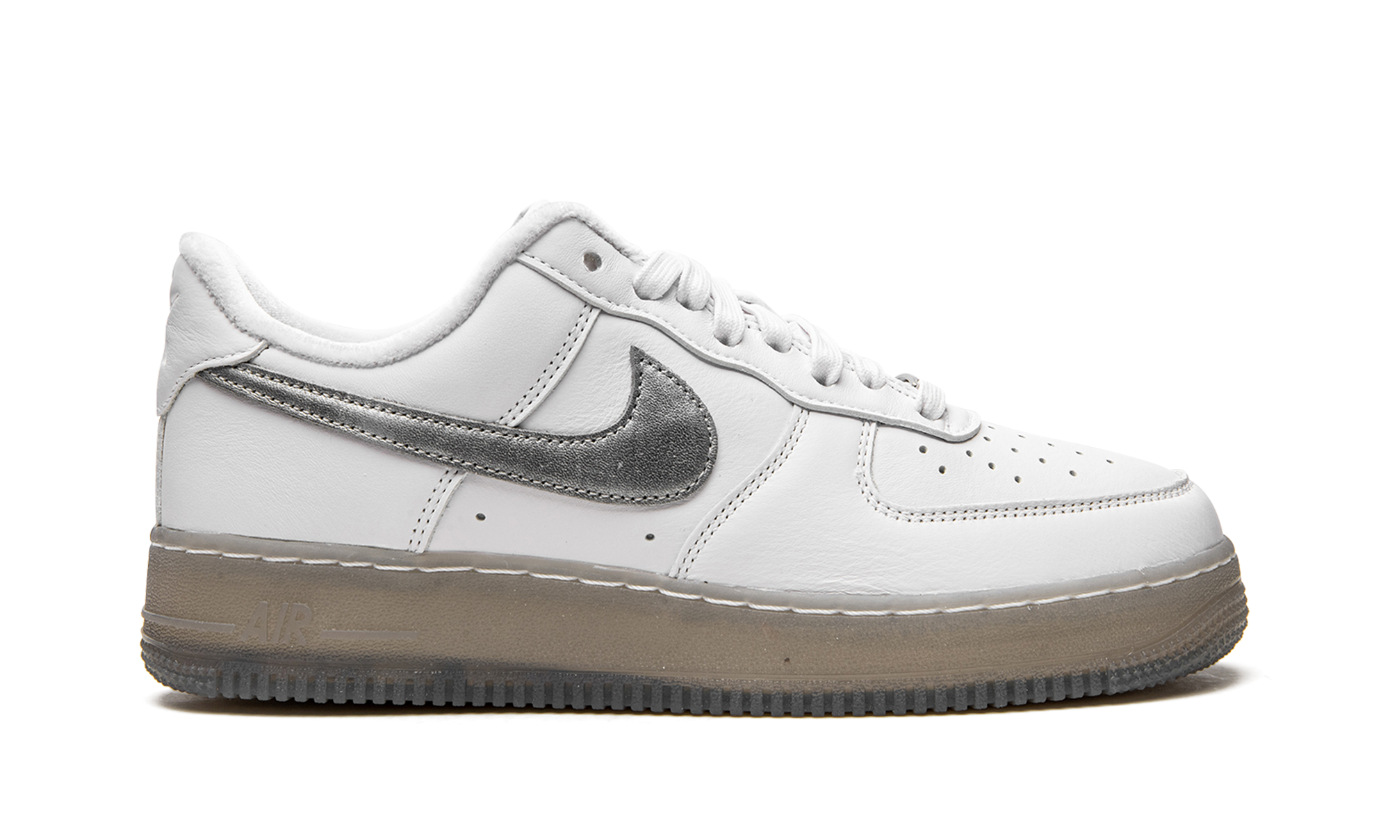 nike air force 1 low 07 prm white metallic silver+DX3945-100+right view