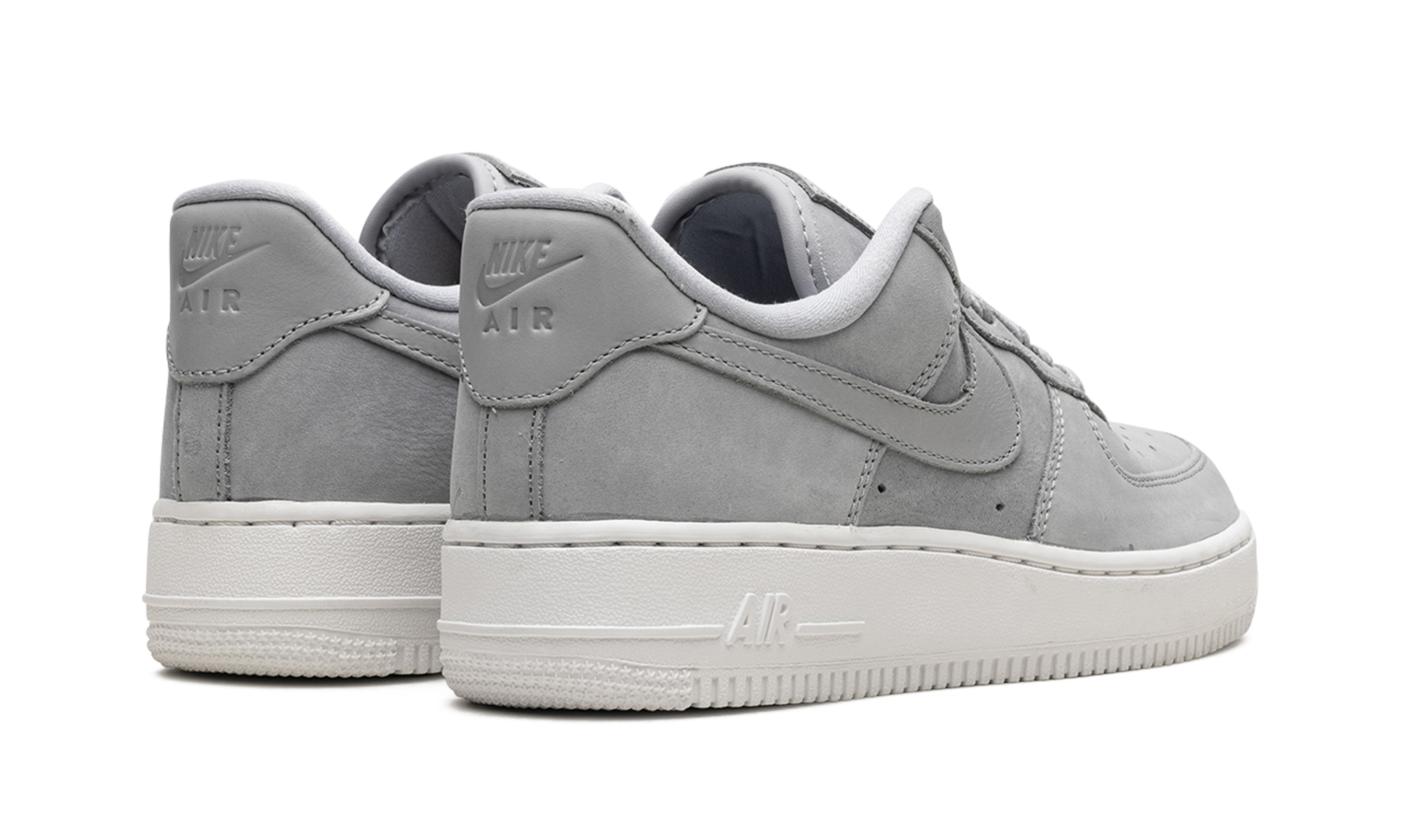 nike air force 1 low 07 prm wolf grey women s+DR9503-001+diagnol right behind view