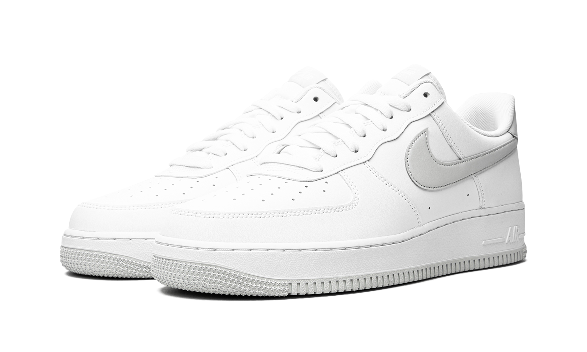nike air force 1 low 07 pure platinum 2021+DC2911-100+diagnol left view