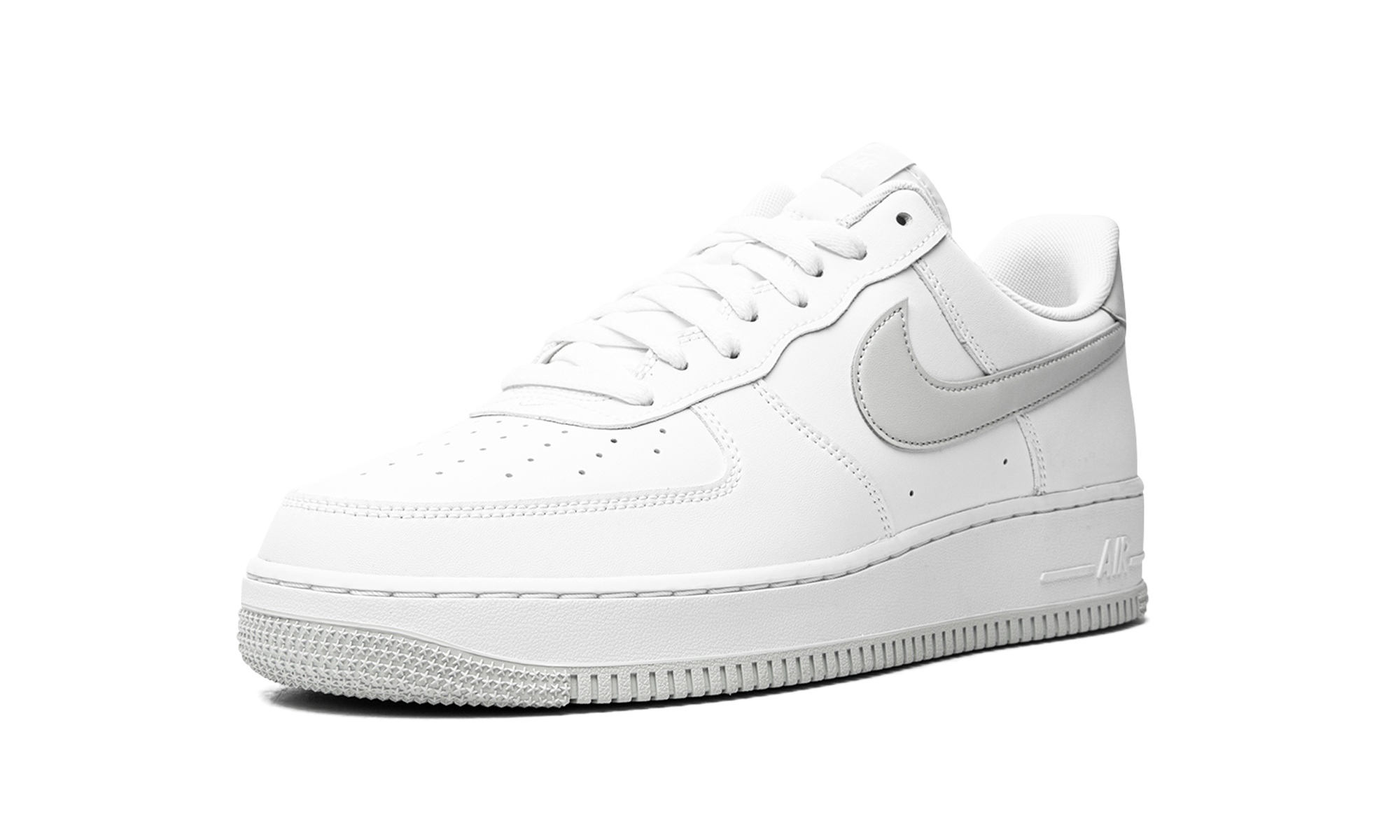 nike air force 1 low 07 pure platinum 2021+DC2911-100+left diagnol single view