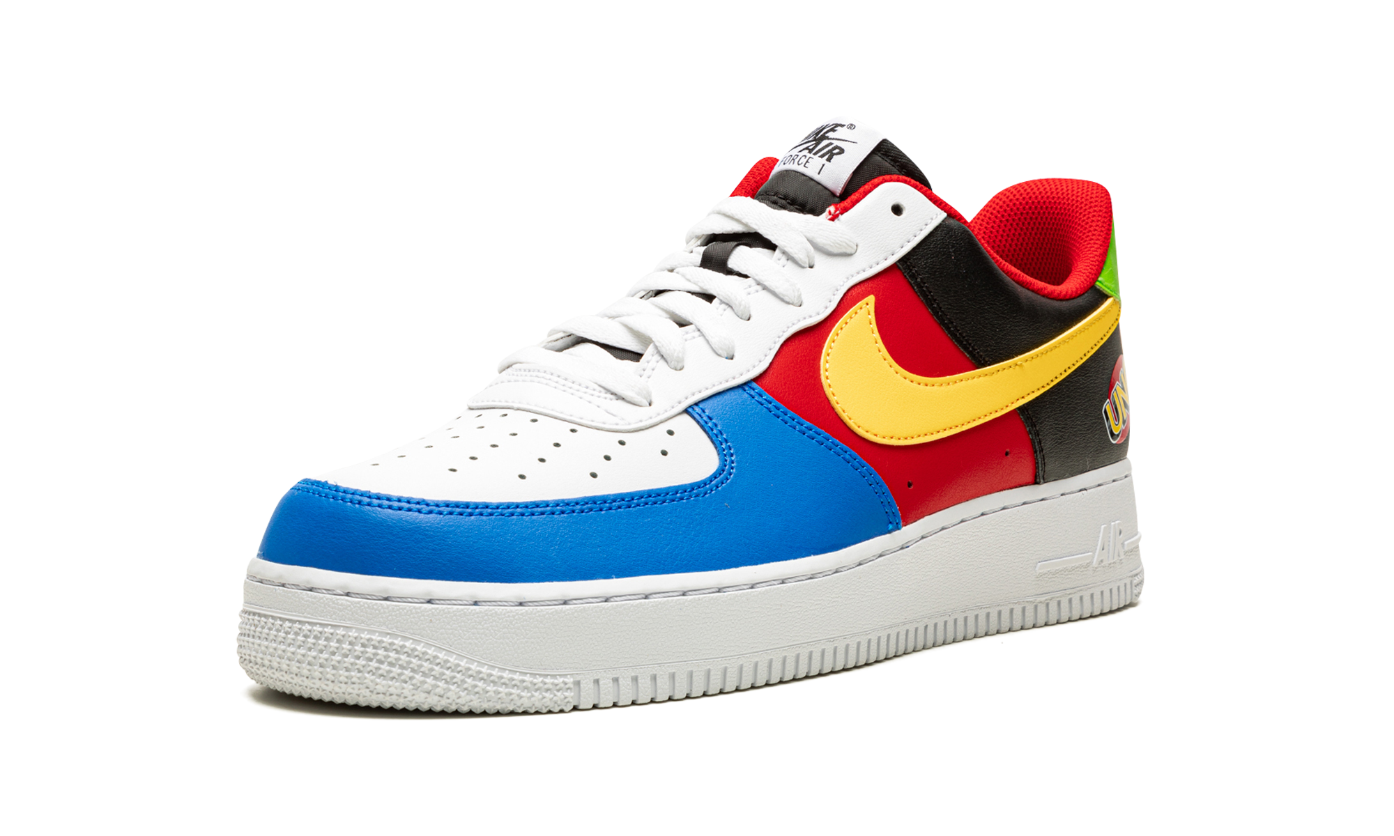 nike air force 1 low 07 qs uno+DC8887-100+left diagnol single view