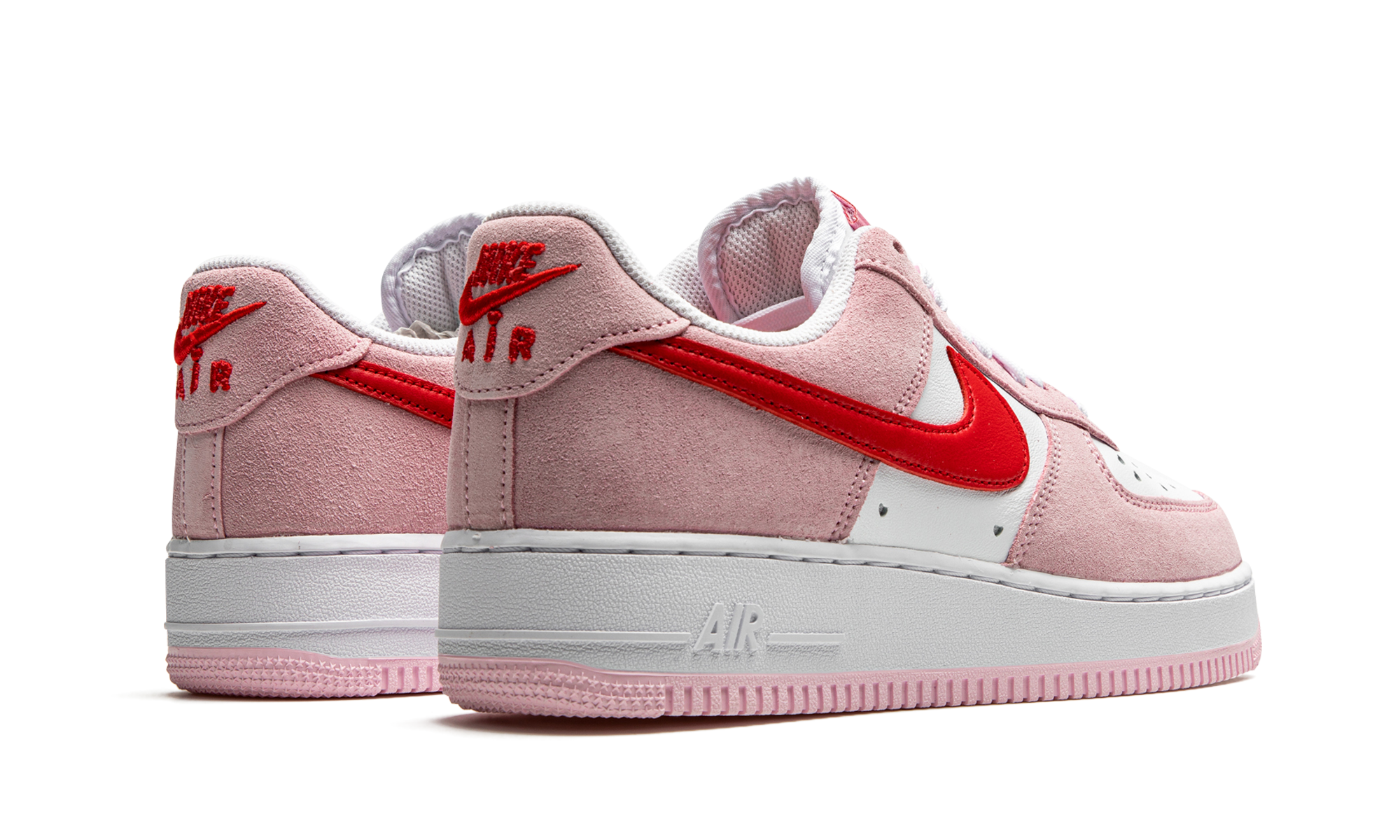 nike air force 1 low 07 qs valentine s day love letter+DD3384-600+diagnol right behind view