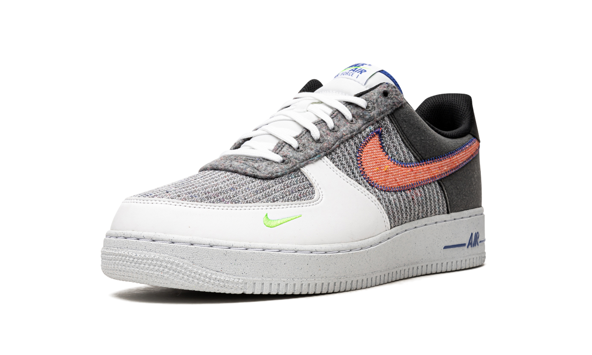 nike air force 1 low 07 recycled white+CU5625-122+left diagnol single view