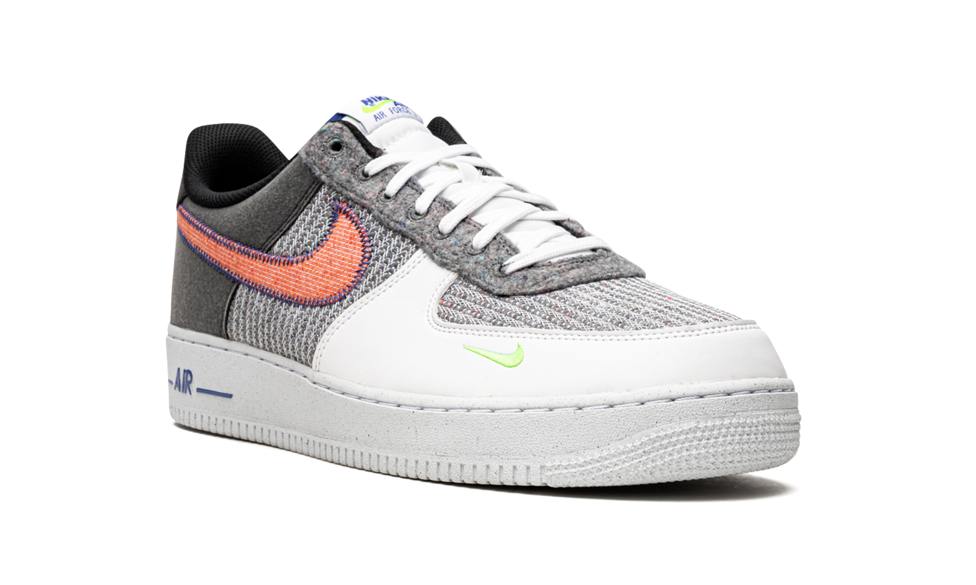 nike air force 1 low 07 recycled white+CU5625-122+diagnol right view