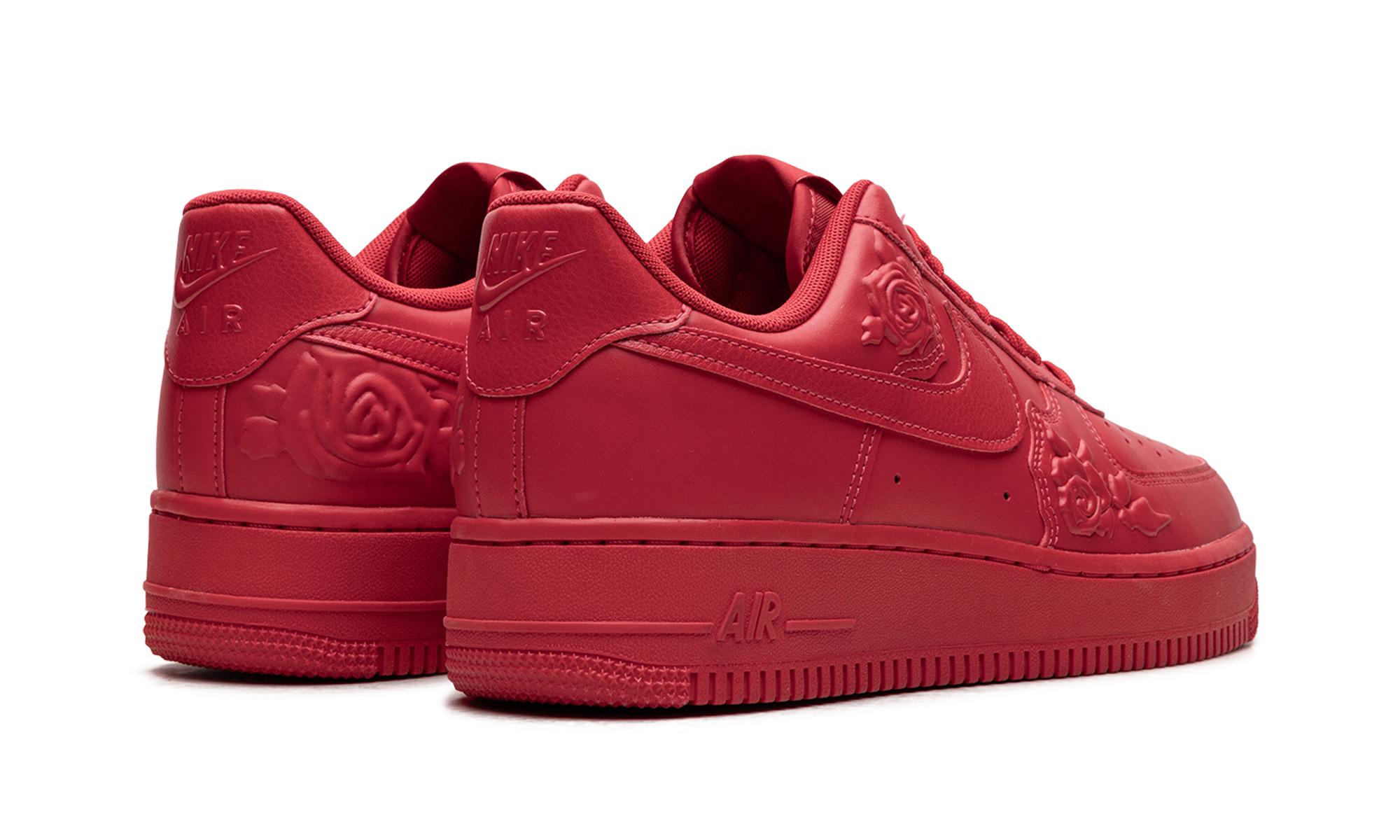 nike air force 1 low 07 red roses women s+HF2016-600+diagnol right behind view