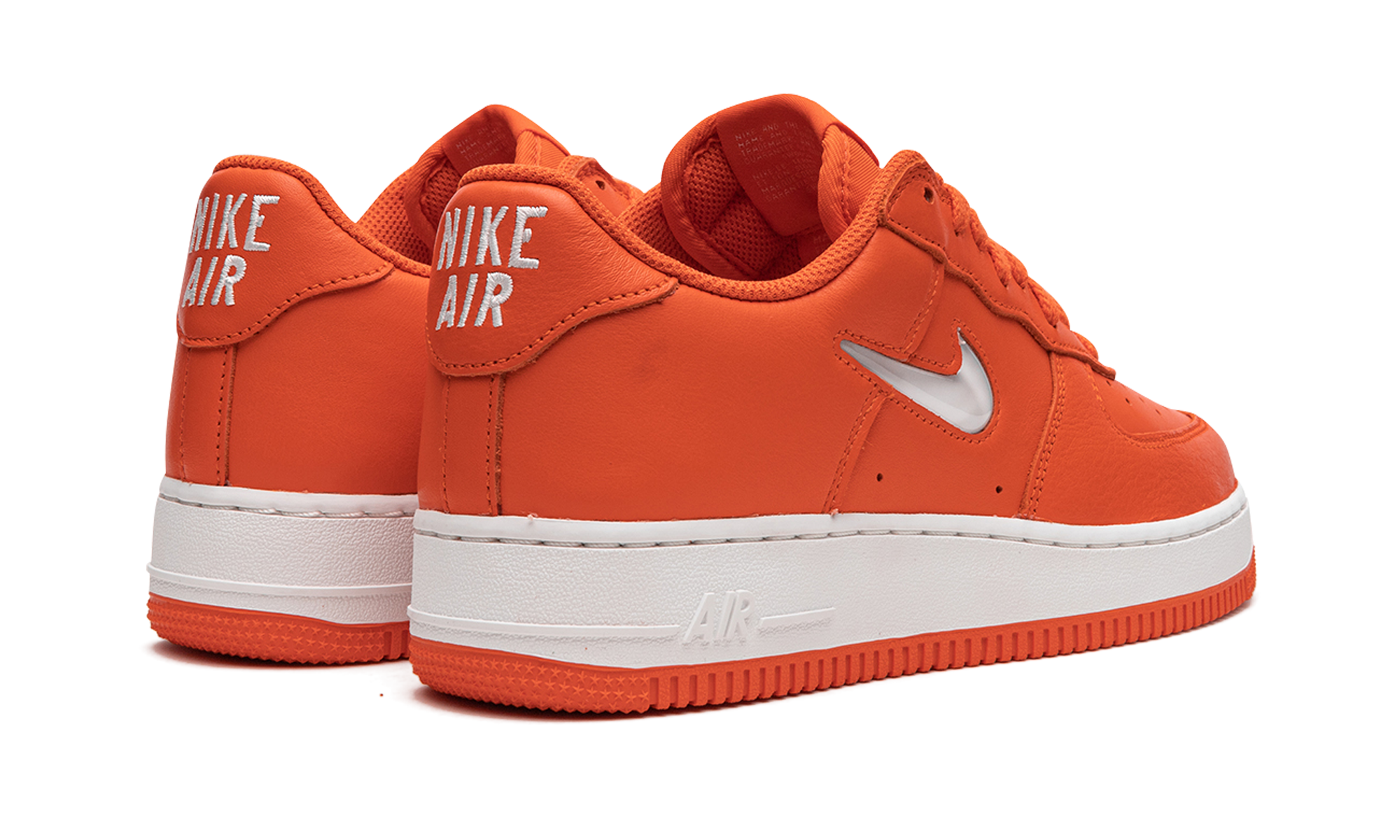 nike air force 1 low 07 retro color of the month orange jewel+FJ1044-800+diagnol right behind view