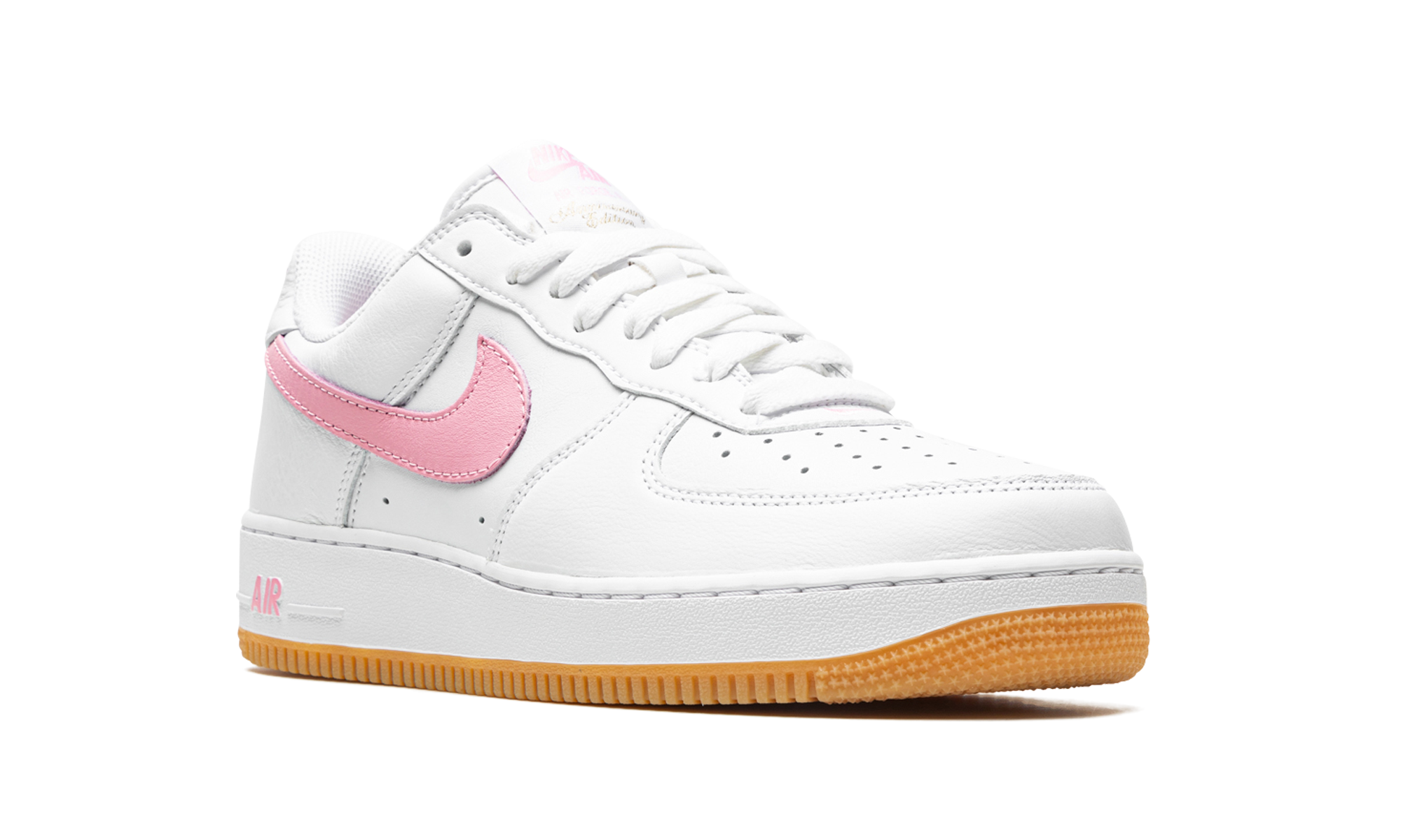 nike air force 1 low 07 retro color of the month pink gum+DM0576-101+diagnol right view