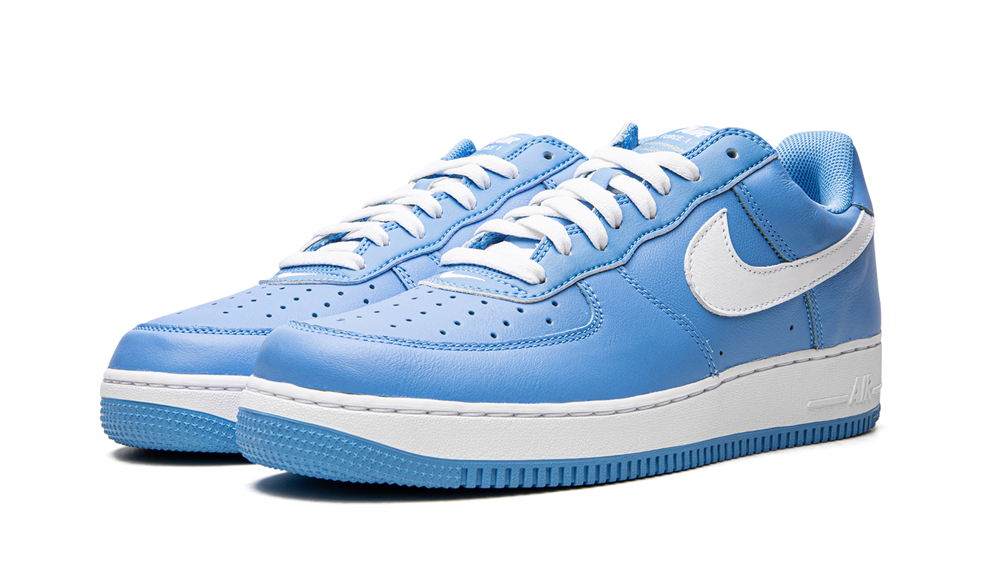 nike air force 1 low 07 retro color of the month university blue+DM0576-400+diagnol left view