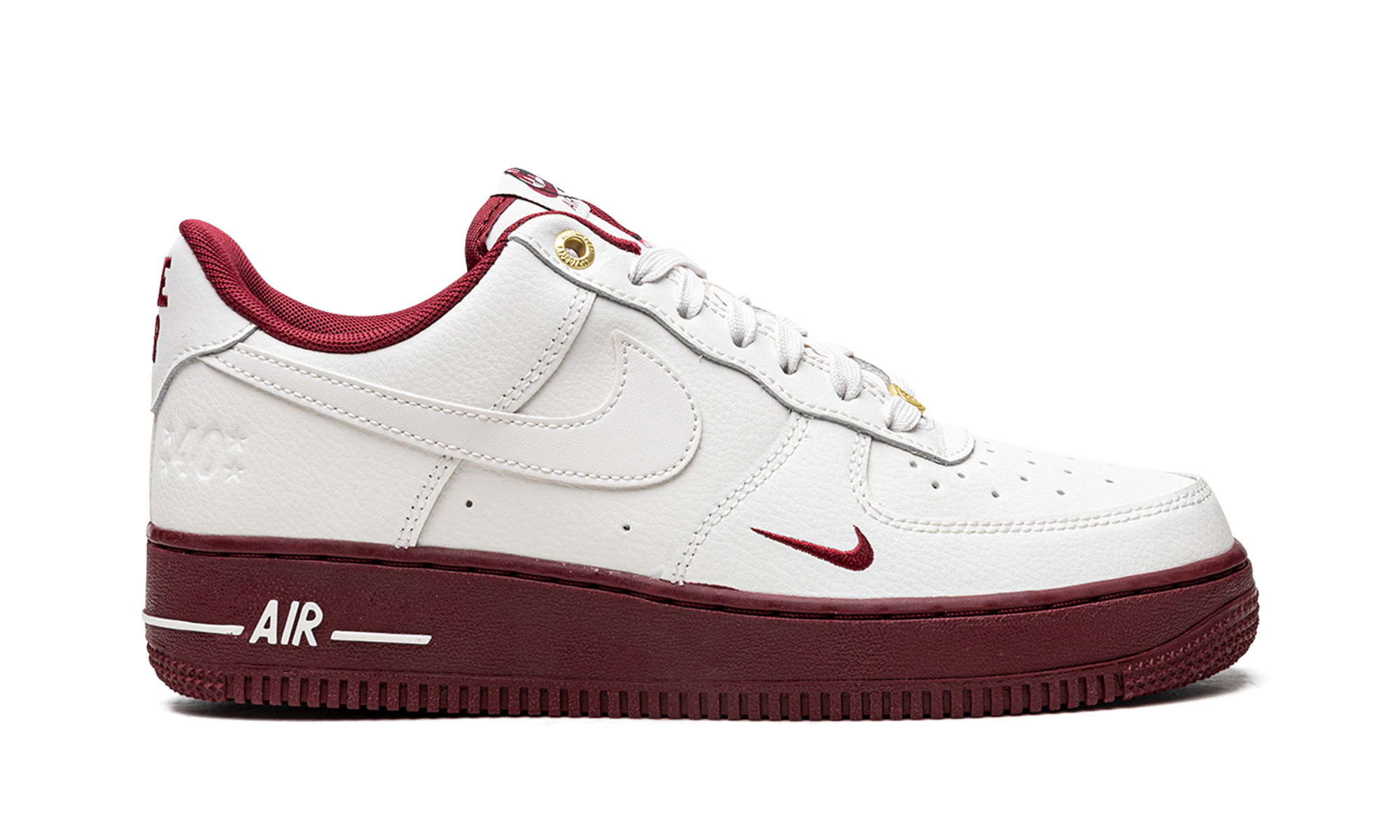 nike air force 1 low 07 se 40th anniversary edition sail team red women s+DQ7582-100+right view